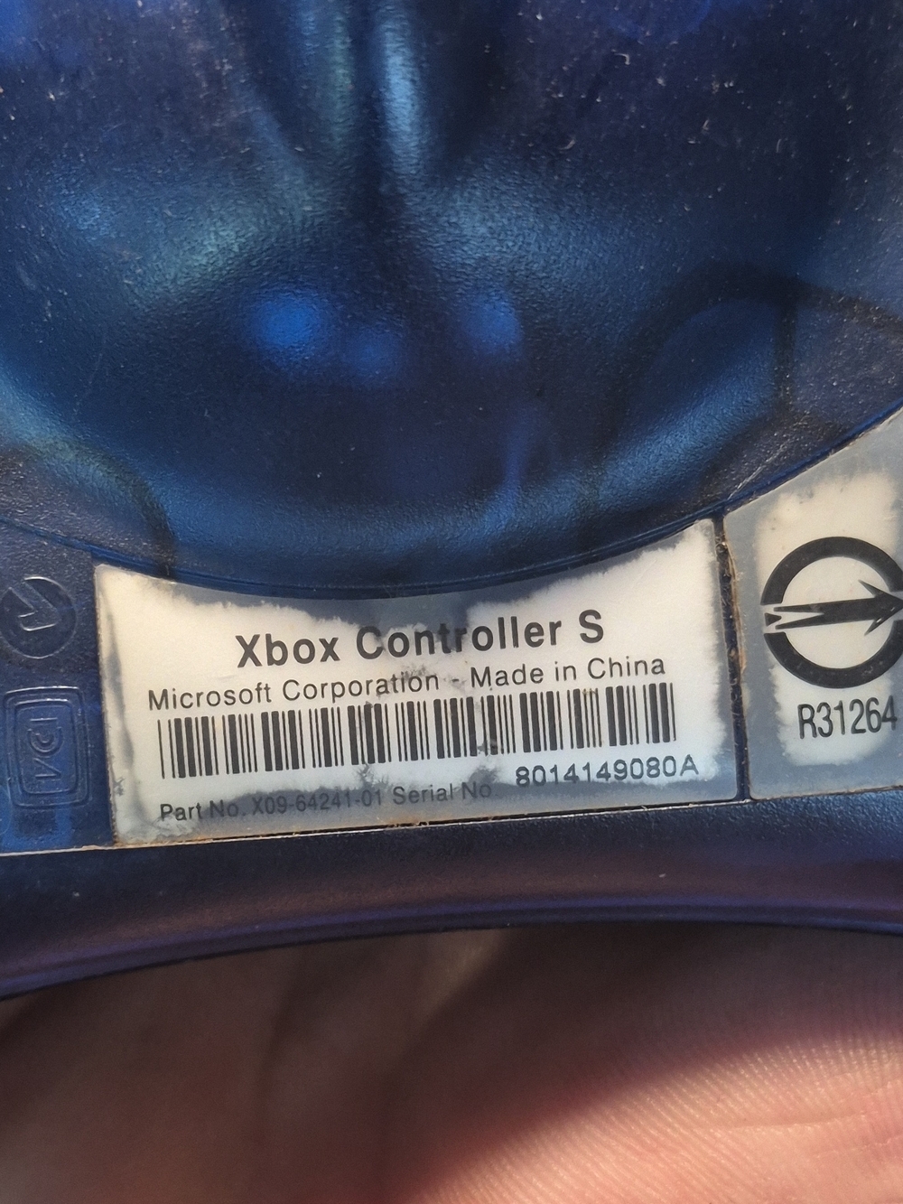 Untested Xbox Wired Controller - Translucent Blue - Picture 2 of 3